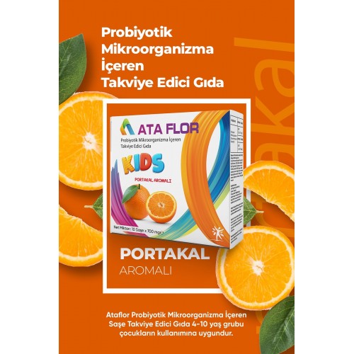 Ata Flor Kids Portakal Aromalı Probiyotik 10 Şase