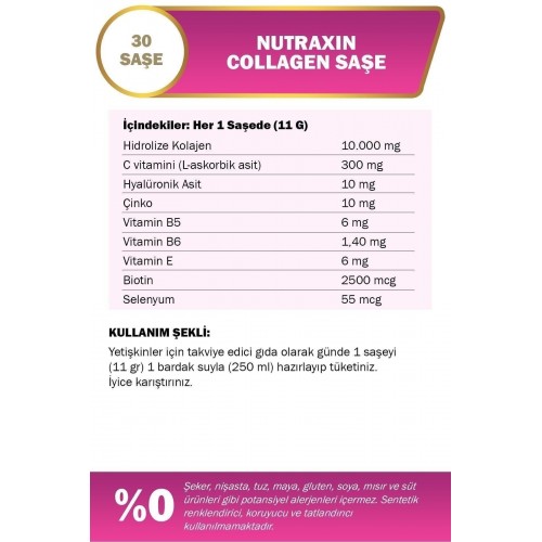 Nutraxin Collagen 10000 mg 30 Saşe